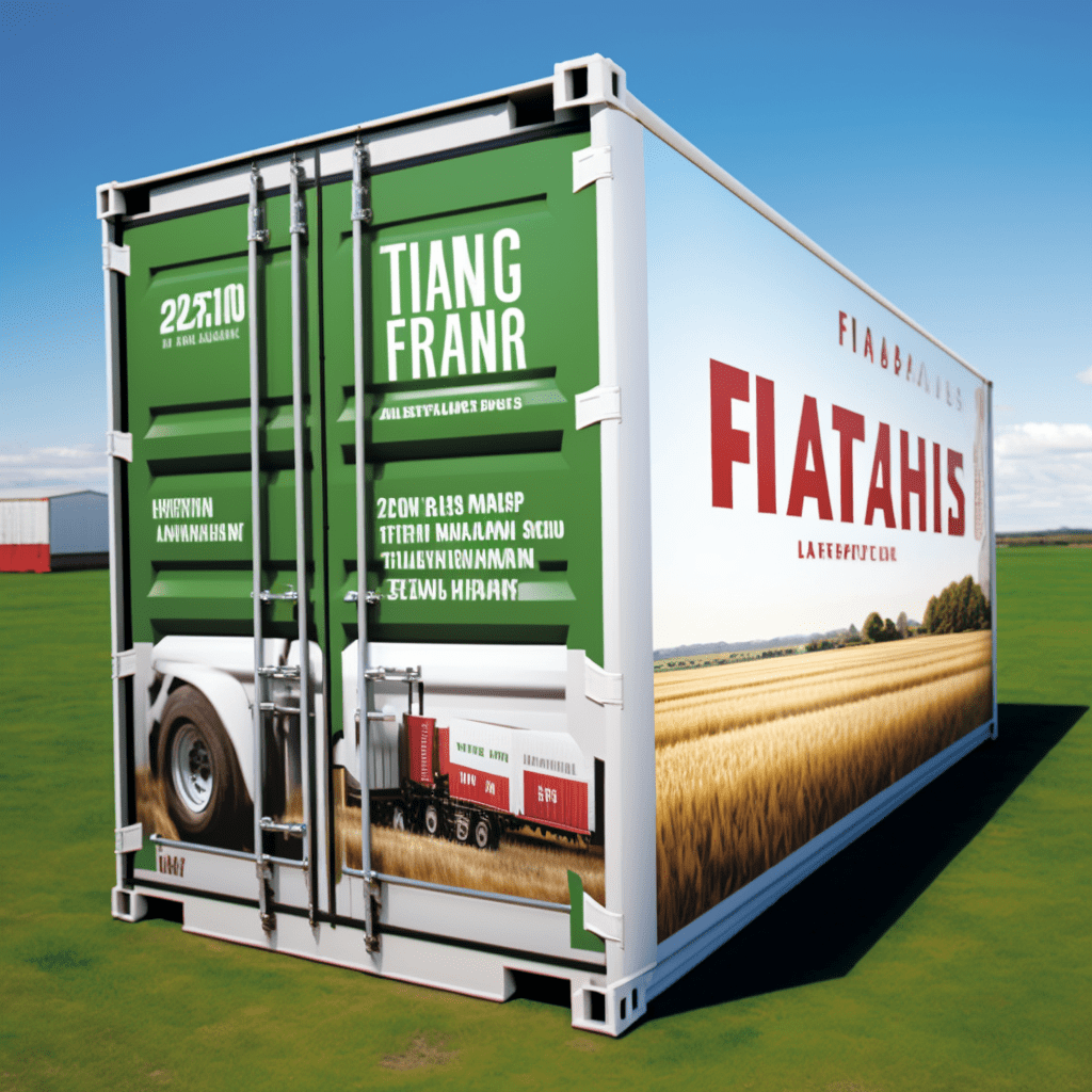 felixstowe shipping container branding illustration